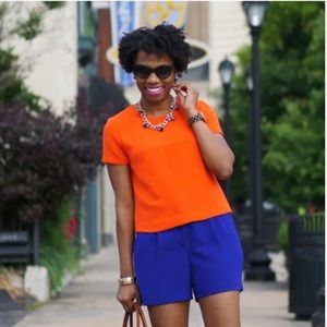J Crew Blouse in Tangerine Orange